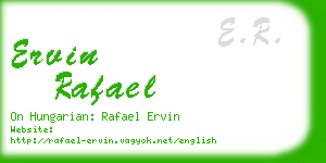 ervin rafael business card